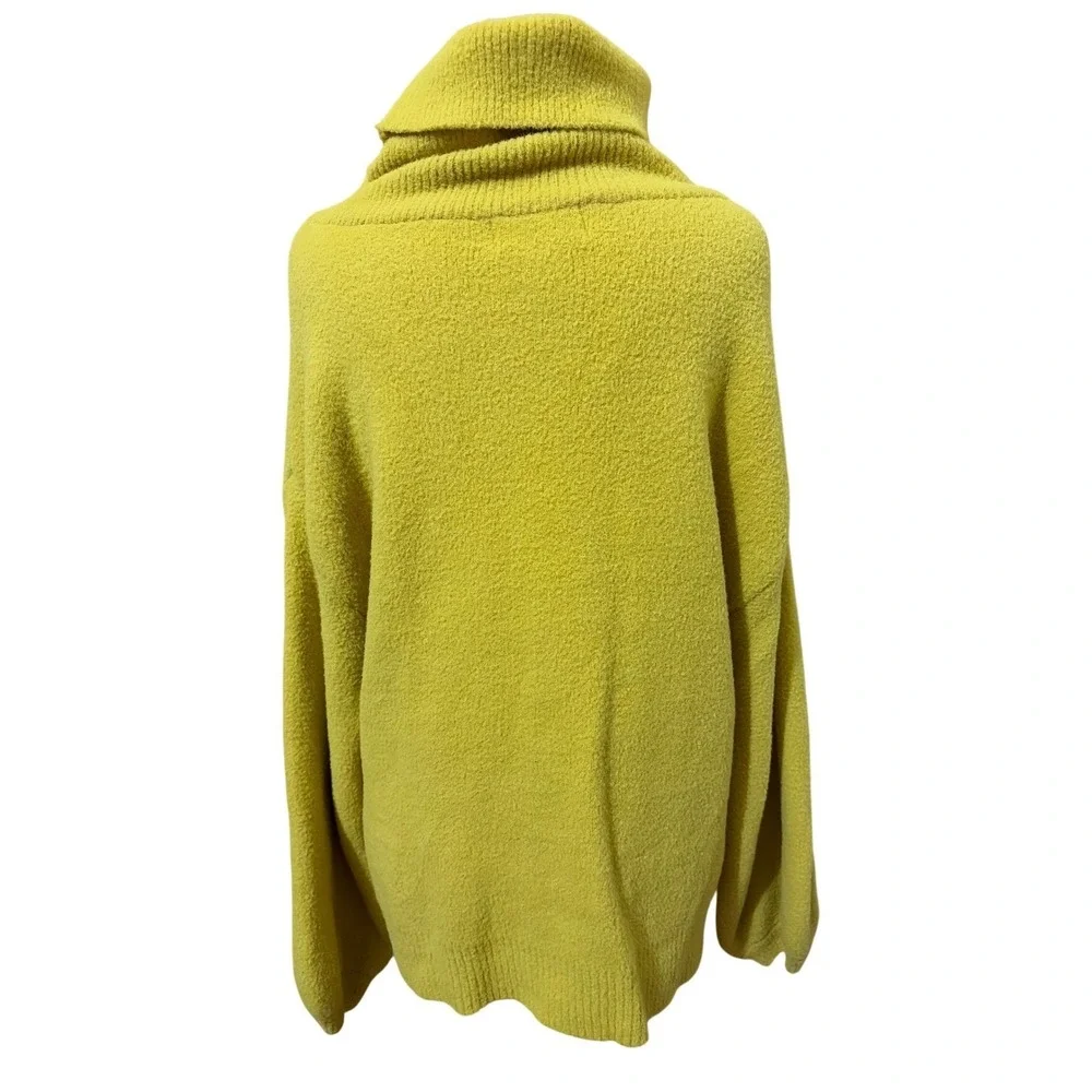Oliver.O Anthropologie L Marigold Yellow Soft Chunky Turtleneck Sweater Cozy - Picture 2 of 5